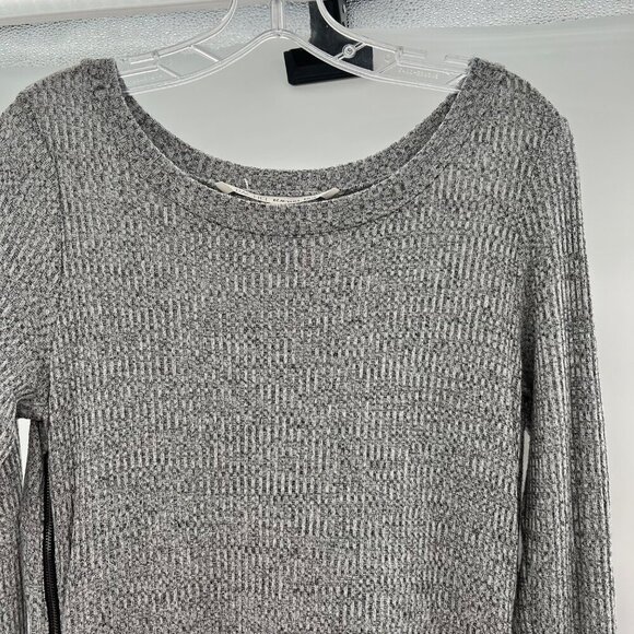 Rachel Roy Lightweight Sweater Women's Size Small Gray Long Sleeve Zippers - Picture 2 of 9